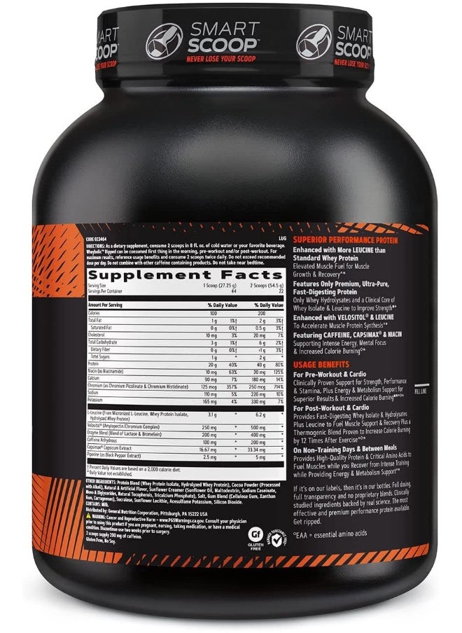 GNC AMP Wheybolic Ripped Targeted Muscle Building And Workout Support Peanut Butter 22 Servings  - Image 2
