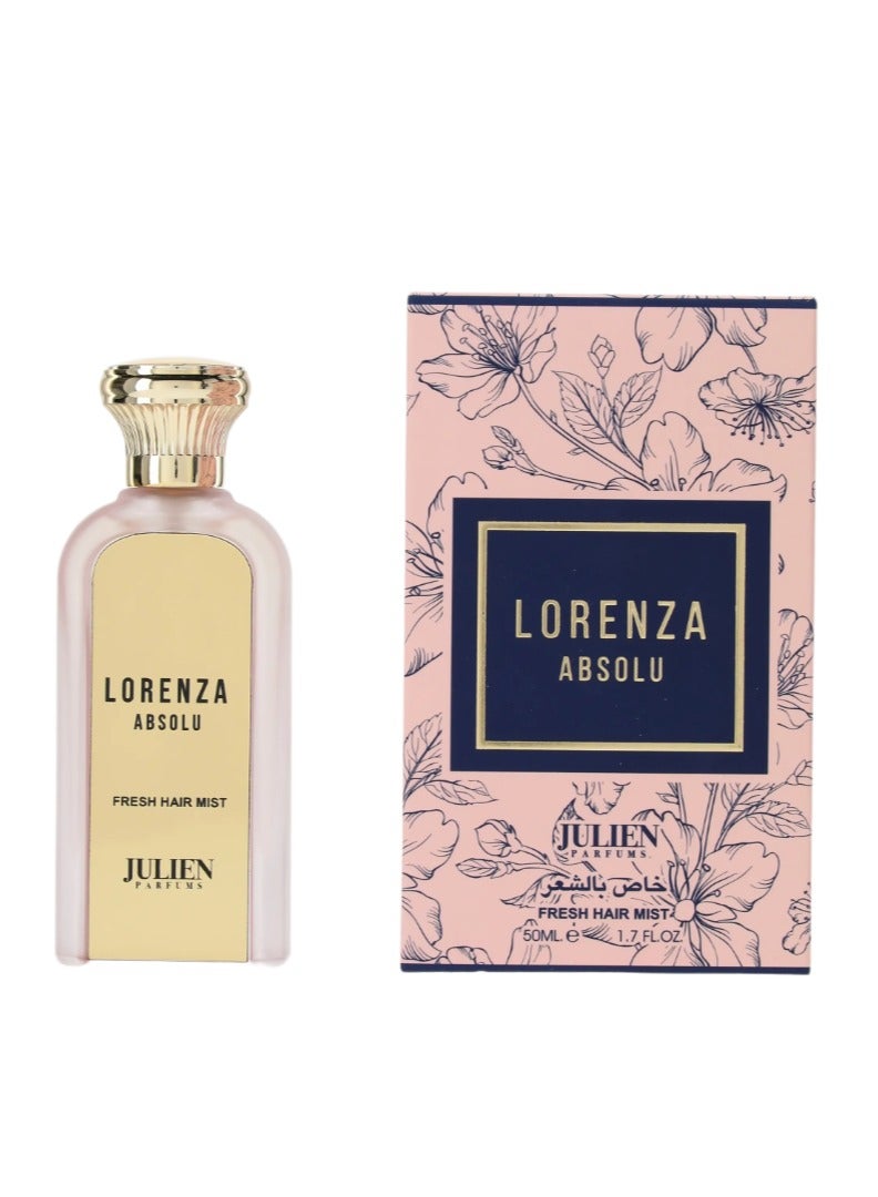 جولين برفيومز عطر شعر لورينزا ابسولو من جوليان بيرفيوم 50مل | عطر شعر منعش وفاخر للشعر - Image 1