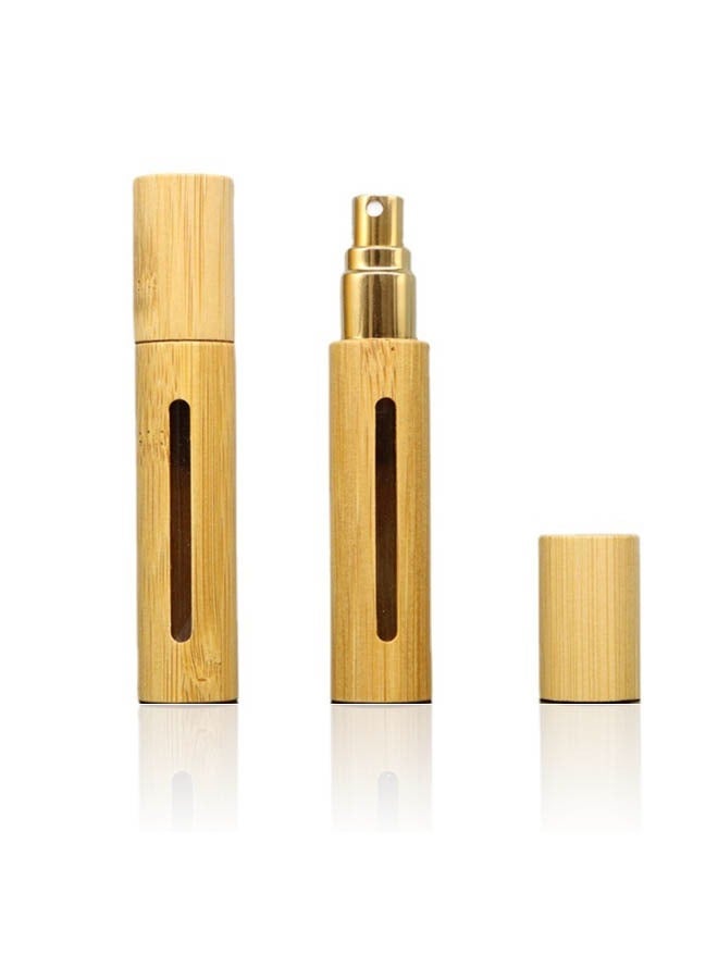 زجاجات عطر، موزعات عينات عطر، خيزران، مجموعة سفر مكونة من قطعتين - Image 1