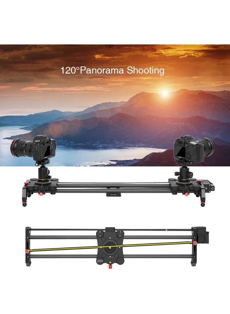 GVM GR-80QD Motorized Camera Slider 32" – Professional Carbon Fiber Track for DSLR, Mirrorless & Video Cameras, Smooth Timelapse & Pan Shots - Image 4