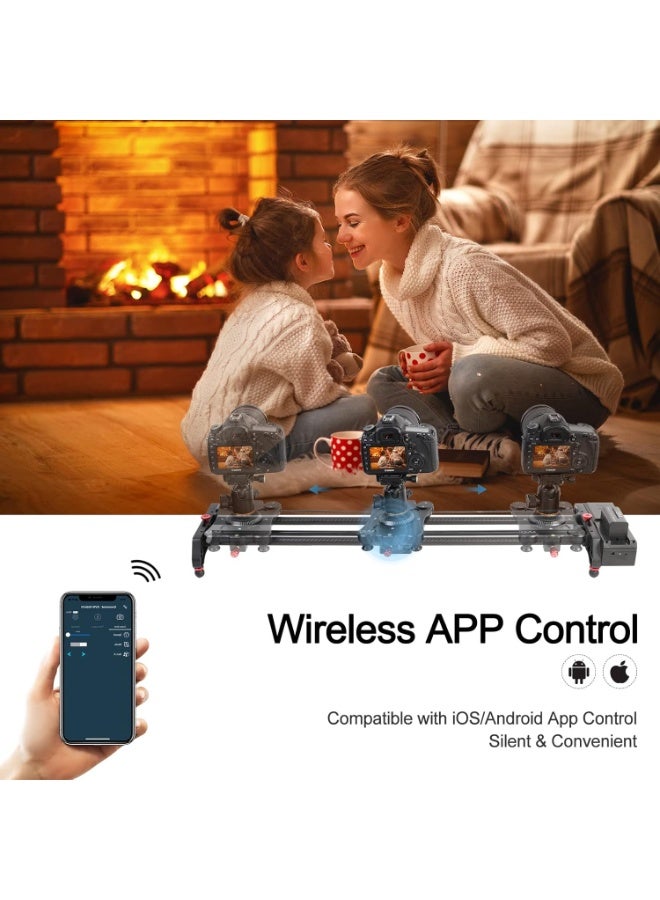 GVM GR-80QD Motorized Camera Slider 32" – Professional Carbon Fiber Track for DSLR, Mirrorless & Video Cameras, Smooth Timelapse & Pan Shots - Image 3