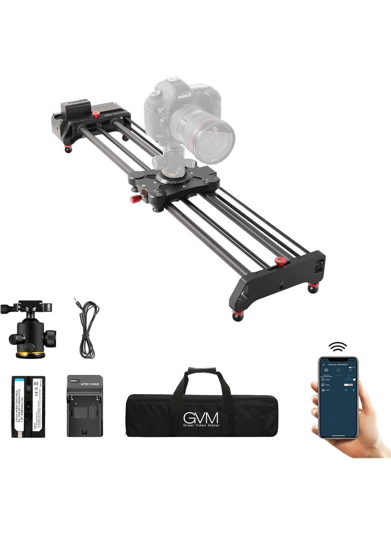 GVM GR-80QD Motorized Camera Slider 32" – Professional Carbon Fiber Track for DSLR, Mirrorless & Video Cameras, Smooth Timelapse & Pan Shots - Image 1