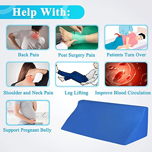 Mistuki Wedge Pillow for Bed Sores Positioning Elderly Medical Bolsters Incline Foam Body Positioners Wedge Back Support Pillows After Surgery Pregnancy Side Sleeping Prevent Back Pain (23.62 Inch) - Image 5