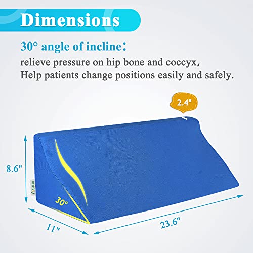 Mistuki Wedge Pillow for Bed Sores Positioning Elderly Medical Bolsters Incline Foam Body Positioners Wedge Back Support Pillows After Surgery Pregnancy Side Sleeping Prevent Back Pain (23.62 Inch) - Image 2