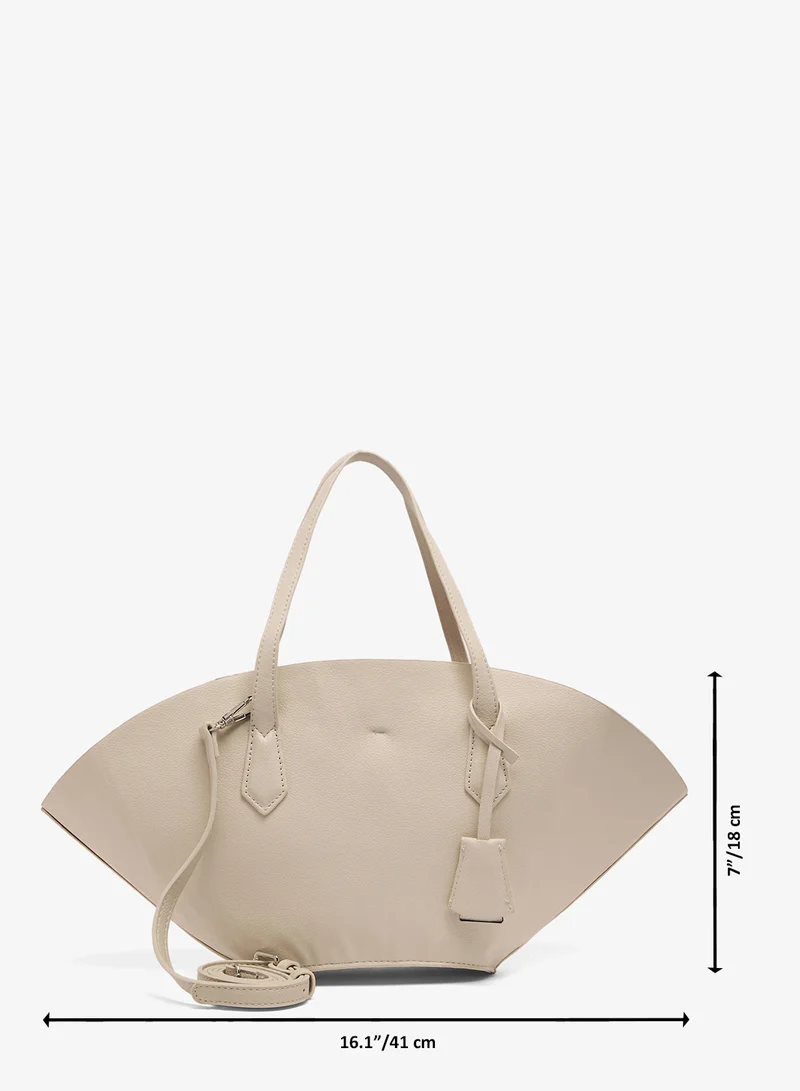 ELLA White Fan Bag With Label Detail for Women | Best Price UAE