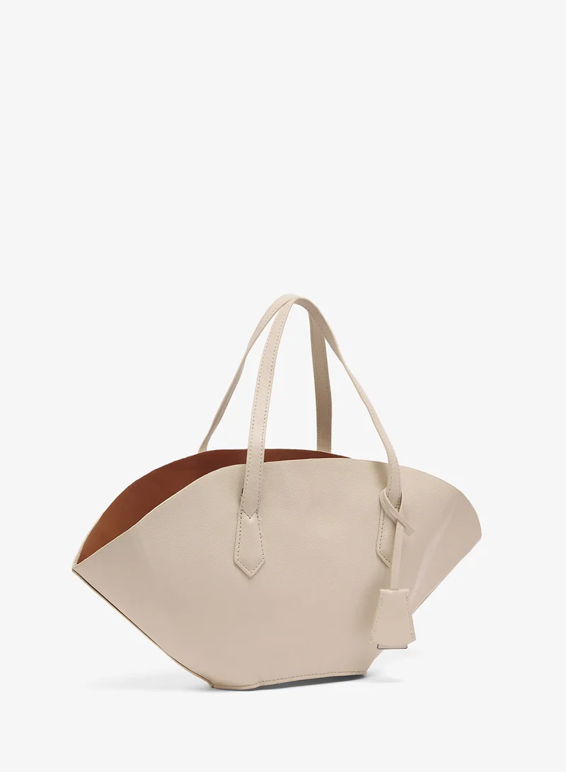 ELLA White Fan Bag With Label Detail for Women | Best Price UAE