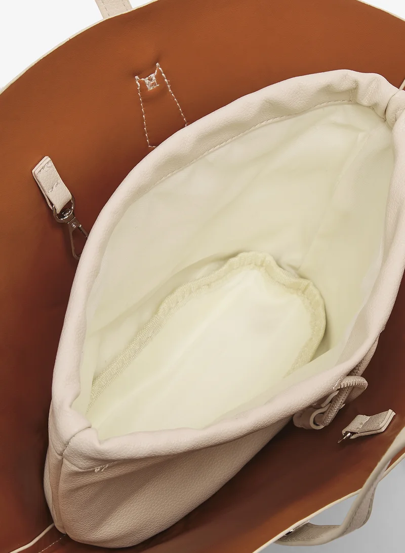 ELLA White Fan Bag With Label Detail for Women | Best Price UAE