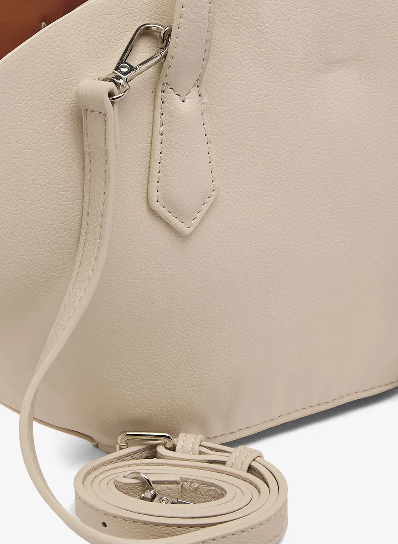 ELLA White Fan Bag With Label Detail for Women | Best Price UAE