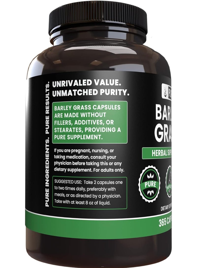 PURE ORIGINAL INGREDIENTS Barley Grass Herbal Supplement, 365 Capsules - Image 3