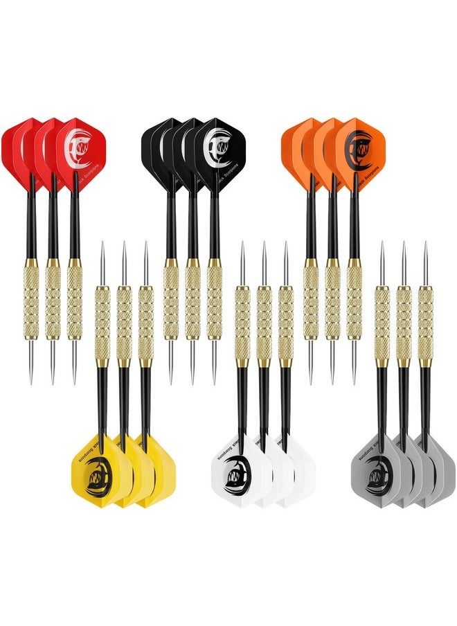 accmor Steel Tip Darts, 18 Grams Metal Tip Dart Set, Darts Metal Tip Set, Metal Darts For Dartboard, 18Pcs  - Image 1