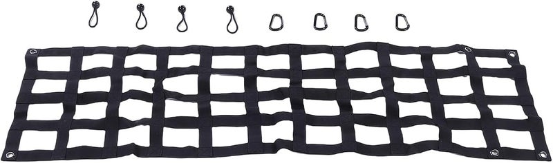 Asixxsix Tailgate Net, Adjustable Heavy Duty Cargo Net, Rectangular Hole Pattern with Sun Proof Polyester for Full Size Pickup Trucks - Image 2