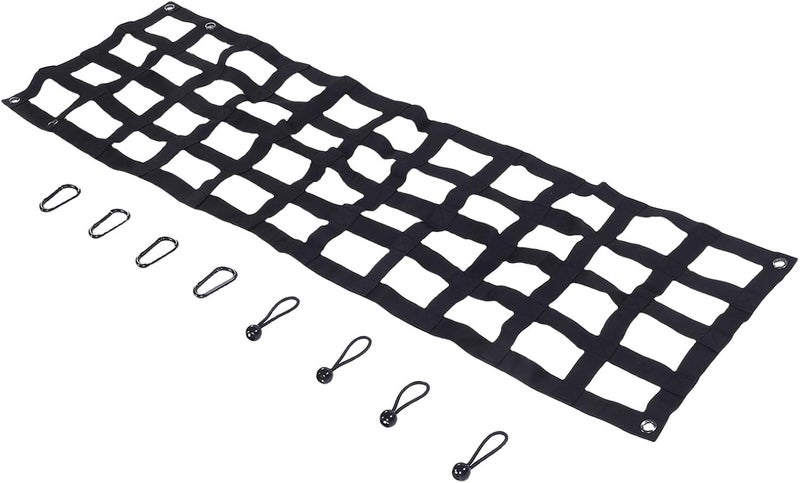 Asixxsix Tailgate Net, Adjustable Heavy Duty Cargo Net, Rectangular Hole Pattern with Sun Proof Polyester for Full Size Pickup Trucks - Image 4