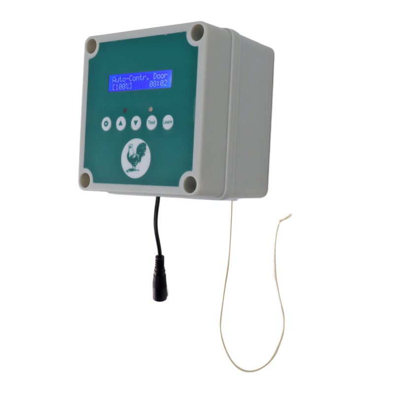 Automatic Chicken Coop Door: IP44 Waterproof, 50M Remote Control, LED Display - Light Sensing Timer Mode for Backyard Poultry Chicken Duck Coop - Image 1