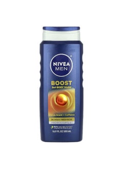 Nivea Nivea, Men, Boost 3-In-1 Body Wash, Citrus Scent + Caffeine, 16.9 fl oz (500 ml)  - Image 1