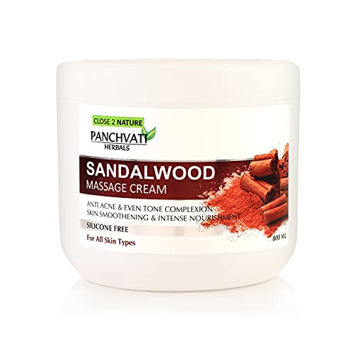 PANCHVATI HERBALS SANDAL MASSAGE CREAM 800 ML - Image 1