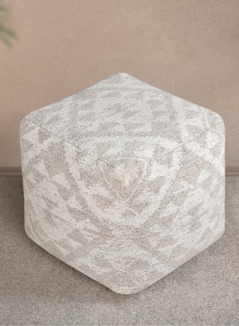 لوفت كوبانغو، بوف مربع، 40×40×40 سم، قماش، عاجي/بيج - Image 2