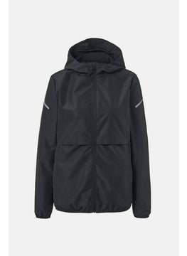 Tchibo Women Sportswear Fit Long Sleeve Running Windbreaker Jacket, Black  - Image 3