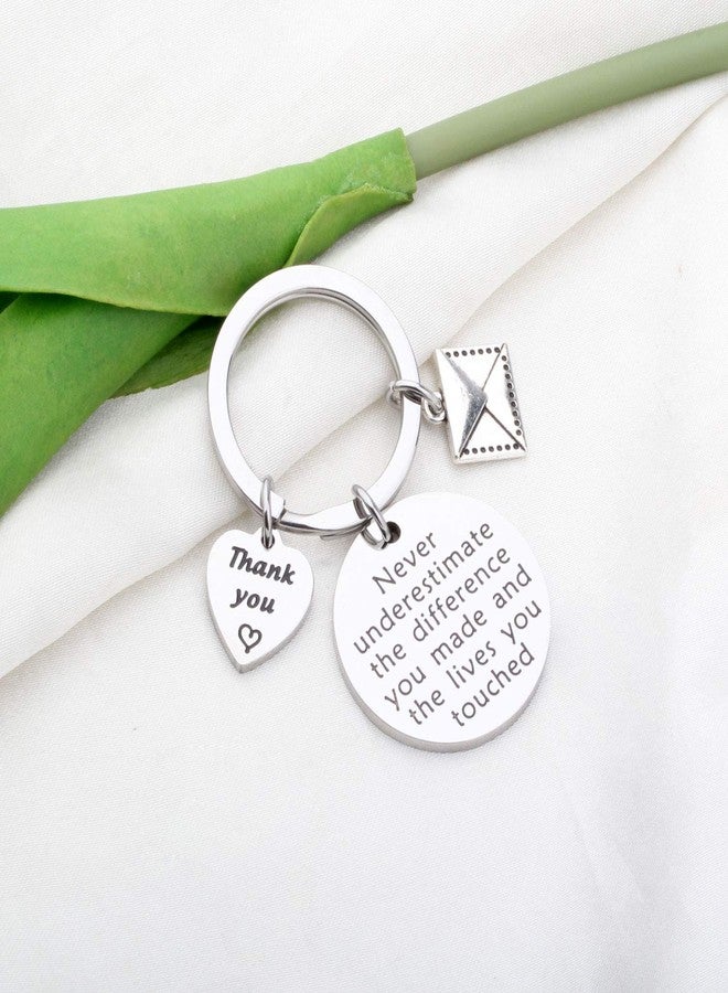 AKTAP Postman Keychain Mail Carrier Jewelry Never Underestimate The Different You Made and The Lives You Touched Thank You Gift for Post Office Worker (Postman Keychain) - Image 2