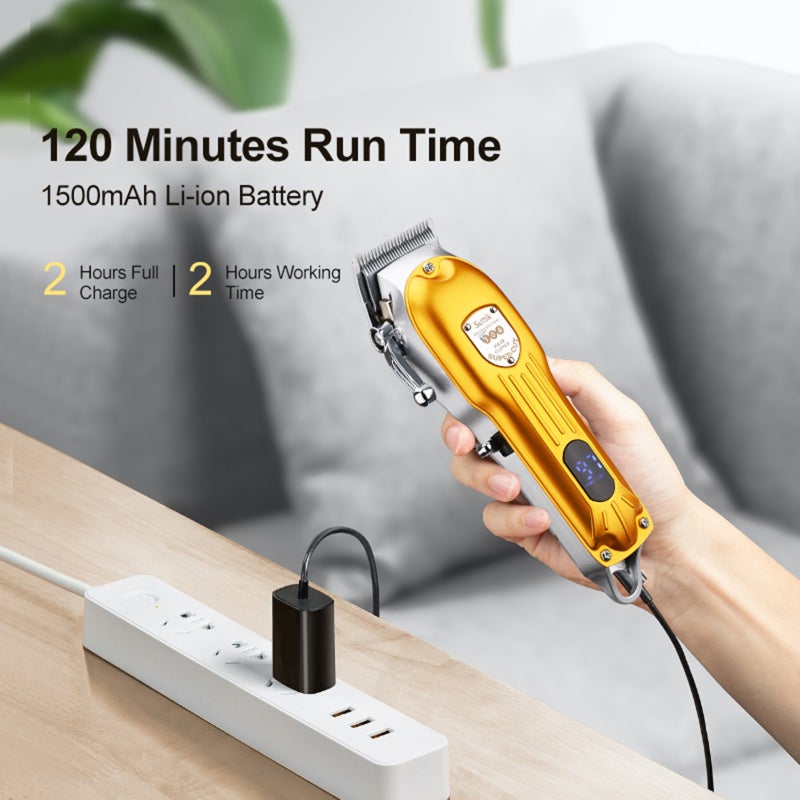LCD Digital Display High-power Barber Home Electric  Oil Head Clippers Professional Styling - Image 4