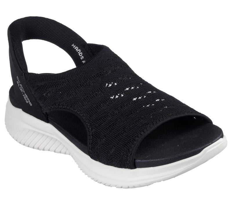 Skechers Women's ULTRA FLEX 3.0 - SUN WARMTH Hands Free Slip-Ins Sandal, Black, 11 M - Image 3