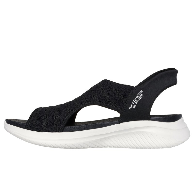 Skechers Women's ULTRA FLEX 3.0 - SUN WARMTH Hands Free Slip-Ins Sandal, Black, 11 M - Image 2