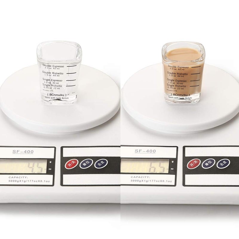 BCnmviku Espresso Shot Glass Liquid Heavy Sturdy Shot Glasses Measuring cup Wine Glass 1 Pack 2oz/60ml - Image 4