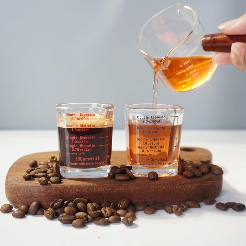 BCnmviku Espresso Shot Glass Liquid Heavy Sturdy Shot Glasses Measuring cup Wine Glass 1 Pack 2oz/60ml - Image 3