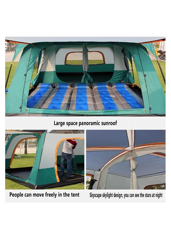 RATSAW Portable Camping Tent, Waterproof Large Outdoor Tent for 5-8 People  Extra Large Tent with Storage Pockets Family Cabin Tents Outdoors Two Rooms And One Living Room UV Protection Wind Resistant Tent for Outdoor Picnic Camping Family Gathering  - Image 4