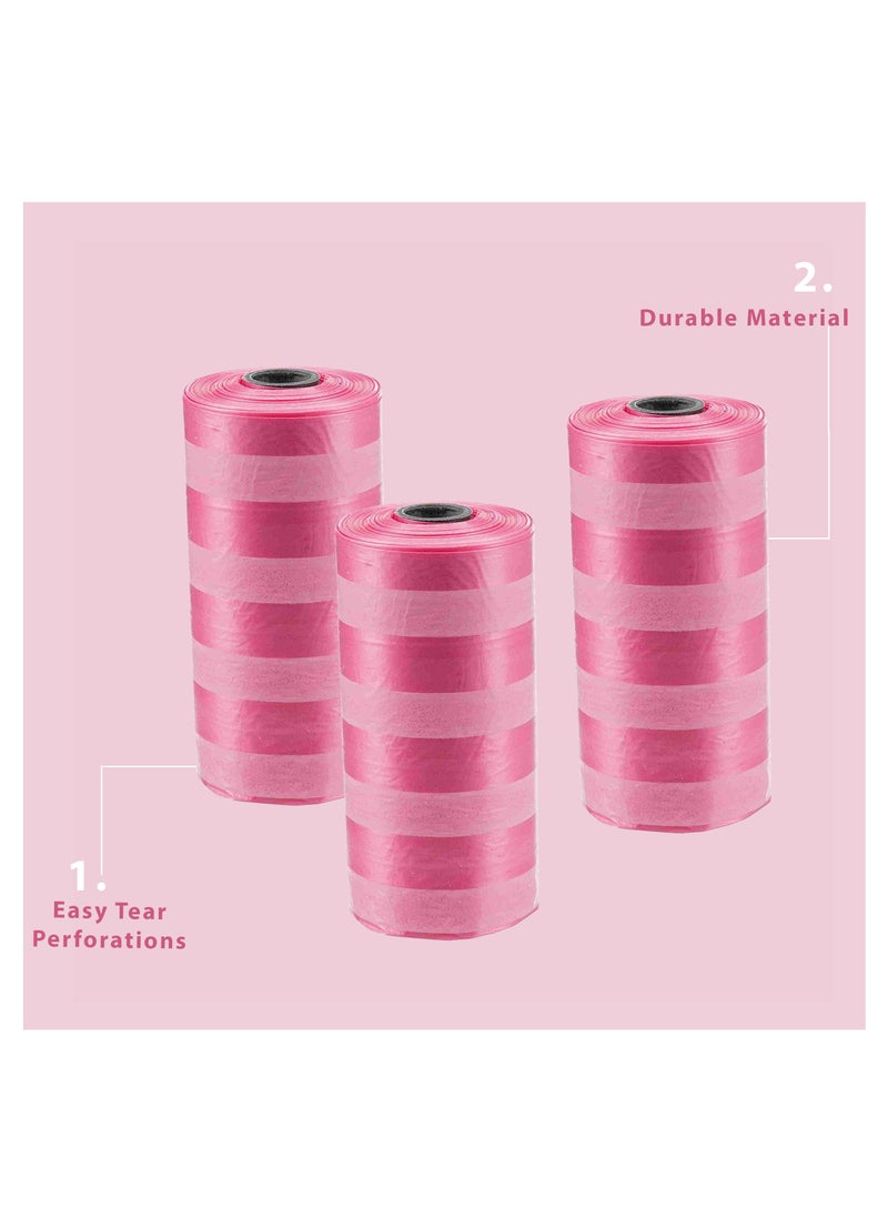 amchi baby Amchi Baby Disposable Scented Bags pack of 32 rolls/640 Bags- Pink  - Image 3