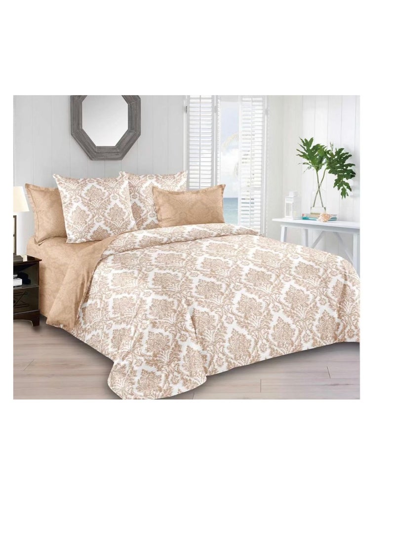 BAIG - Embrace King Comforter Comforter set 6pcs set glazed cotton King size 1-PC fitted bedsheet 200 * 200cm,1-PCS Comforter 220 * 240 fixed, 4PCS Super Soft Pillowcases - Image 1