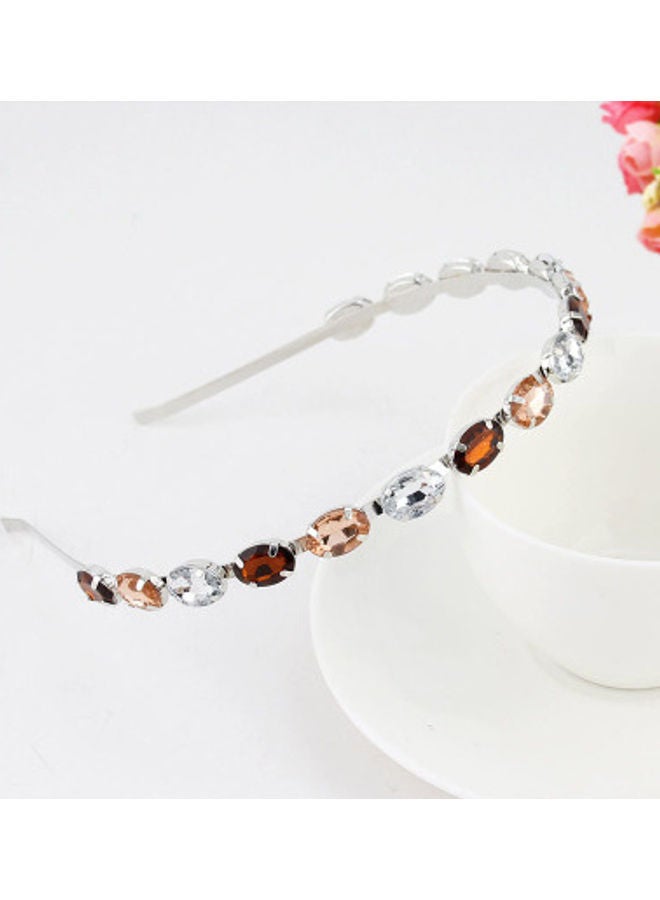 NIBEMINENT Pearl Diamond Edged Hair Band Multicolour