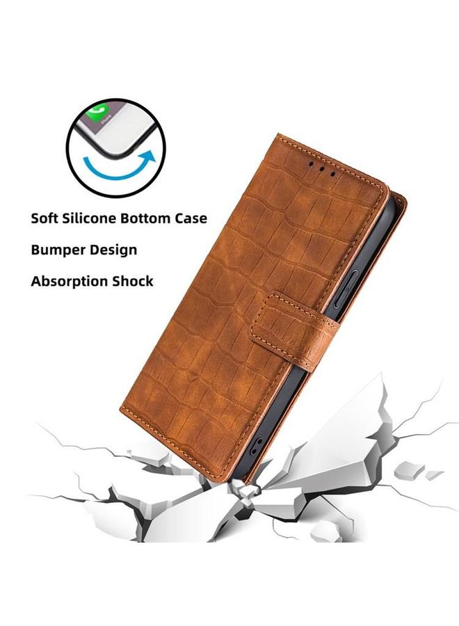S-TOP Case For OnePlus Ace 5 / 5 Pro Skin Feel Crocodile Magnetic Clasp Leather Phone Case - Image 5