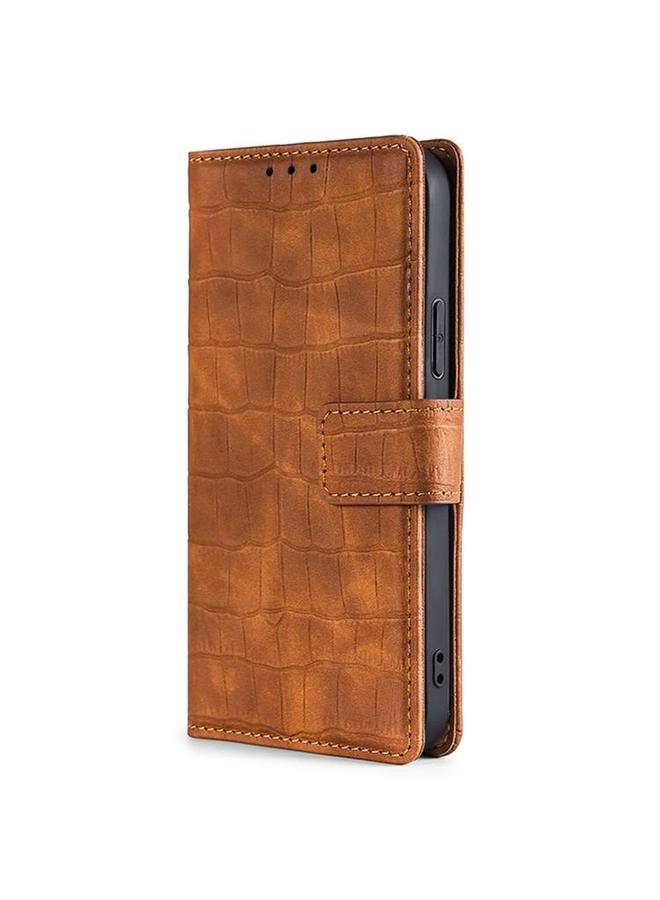 S-TOP Case For OnePlus Ace 5 / 5 Pro Skin Feel Crocodile Magnetic Clasp Leather Phone Case - Image 2