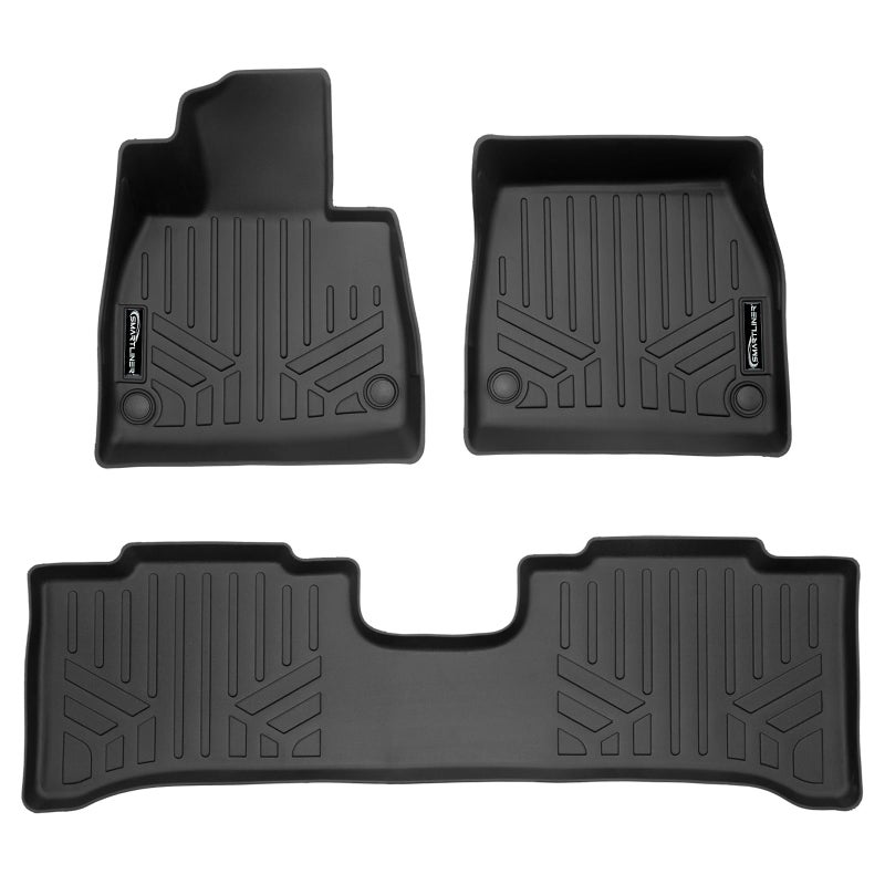 SMARTLINER All Weather Protection Custom Fit 2 Row Floor Mat Liner Set Compatible with 20232025 MercedesBenz EQE