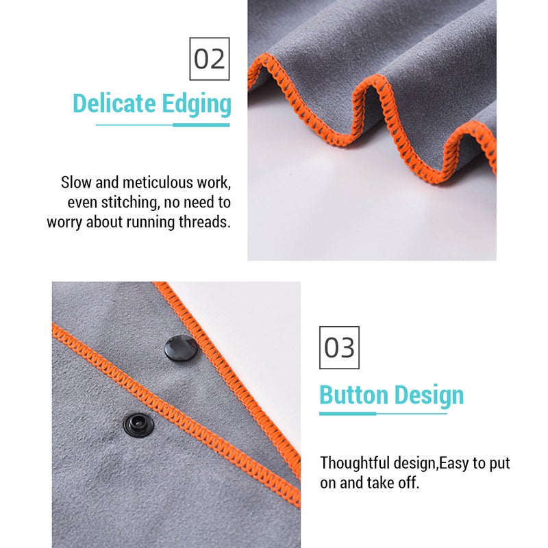 Adult Wearable Towel Robe with Hood Quick-Drying Comfortable Touch for Beach Hot Springs Fitness Swimming Vacation Yoga - Image 5