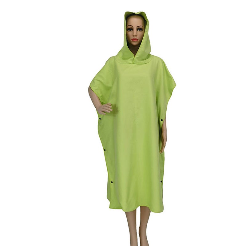 Adult Wearable Towel Robe with Hood Quick-Drying Comfortable Touch for Beach Hot Springs Fitness Swimming Vacation Yoga - Image 1