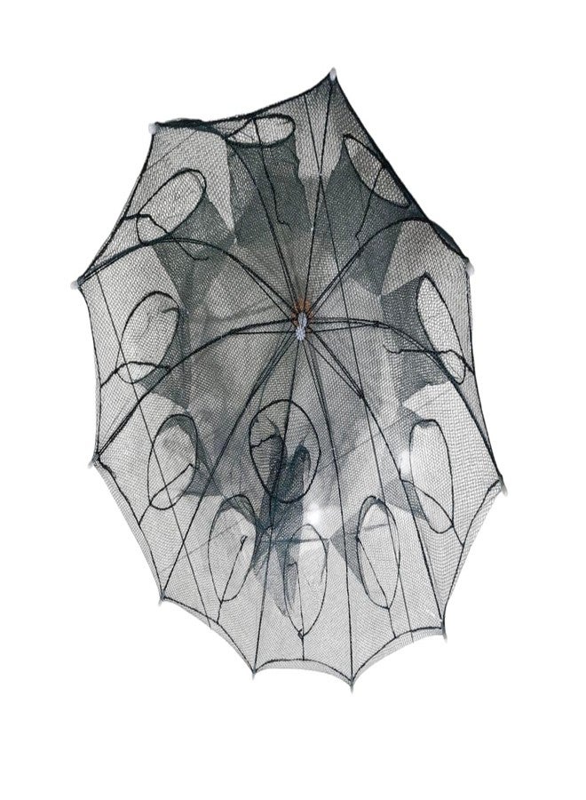 AGASTRIYA Portable Fishing Net with 10 Holes | Foldable Nylon Shrimp Cage | Automatic Fish Trap Cast Net for River, Lake & Sea Fishing | Durable Multi-Pocket Fishing Gear for Crabs - Image 2