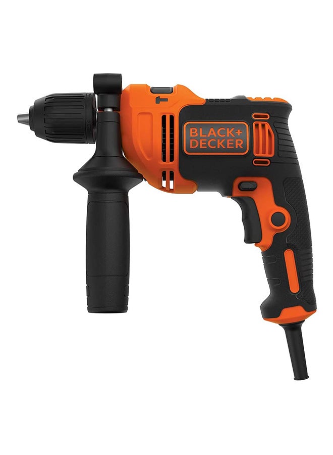 BLACK+DECKER 710W 47,600BPM Single Gear Hammer Drill with 4 Bits in Kitbox for Metal & Masonry Drilling, Orange/Black - BEH710K-GB, 2 Years Warranty Orange/Black - Image 2