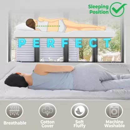 Rajasthan Crafts Super Soft 600 GSM Quilted Microfibre Mattress Padding/Topper | Breathable - Hypoallergenic Mattresses Pad for Comfortable Sleep | Single Bed Size (36x72 inch | 3x6 feet, Grey) - Image 4