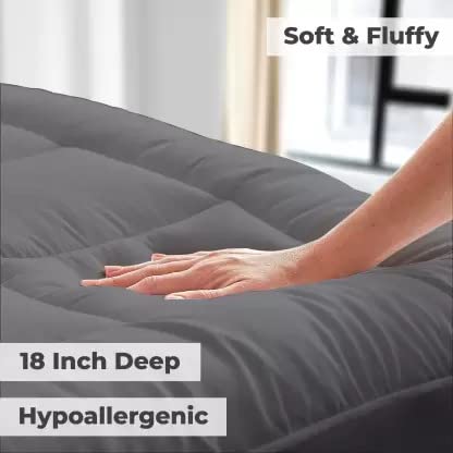 Rajasthan Crafts Super Soft 600 GSM Quilted Microfibre Mattress Padding/Topper | Breathable - Hypoallergenic Mattresses Pad for Comfortable Sleep | Single Bed Size (36x72 inch | 3x6 feet, Grey) - Image 5