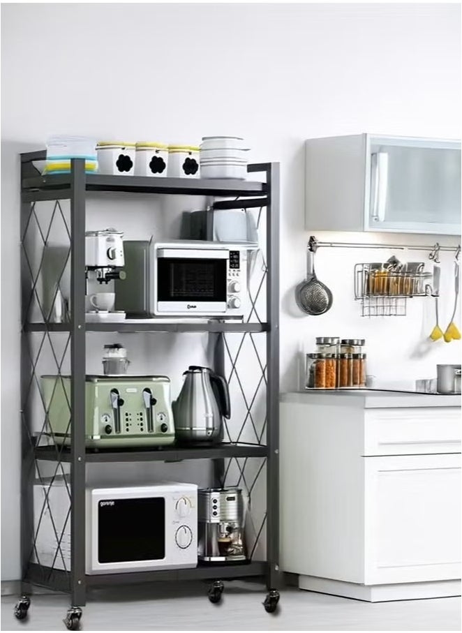 Cozara 4-Tire Scratch-Resistant Storage Rack Black  - Image 3