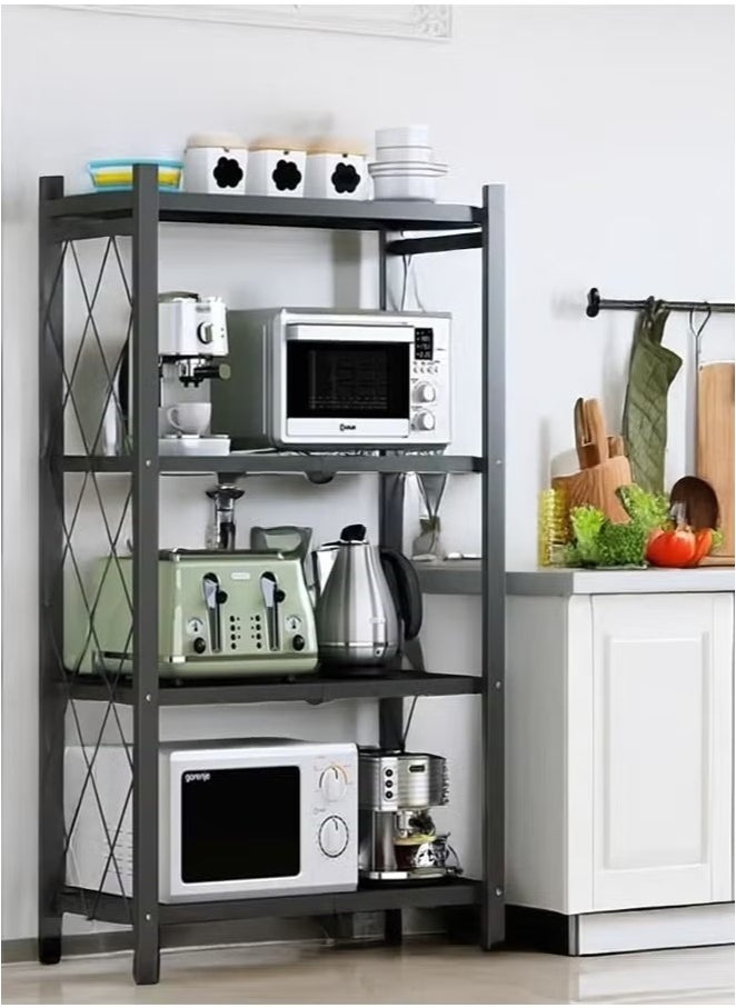 Cozara 4-Tire Scratch-Resistant Storage Rack Black  - Image 4