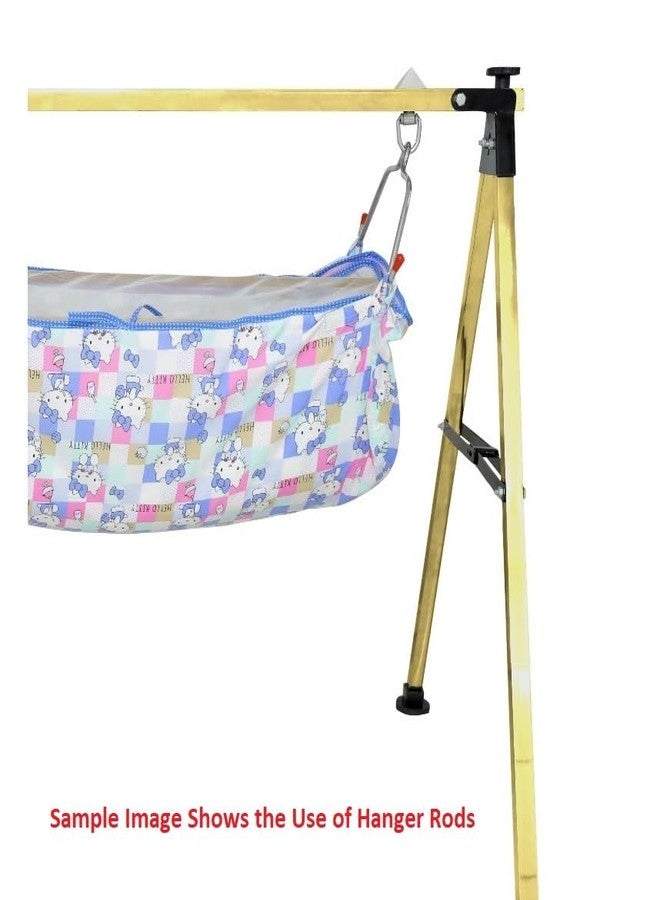 MYSACART Stainless Steel Baby Cradle Safety Hanger Rod Swing Jhula Ghodiyu Pangra Pack of 2 - Image 5