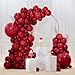 PartyWoo Burgundy Balloons 92 pcs Different Sizes of 18 12 10 5 Inch Dark Chestnut Red Maroon Balloon Arch Kit Garland for Birthday Graduation Anniversary Cherry Casino Party Decorations RedY62 - Image 2