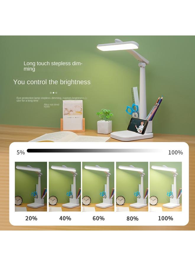 Bluejw Eye Protection Pen Container Desk Lamp Student Study Dormitory Lamp Desk Special Lamp Charging Folding Rotating Bedside Night Light  - Image 3