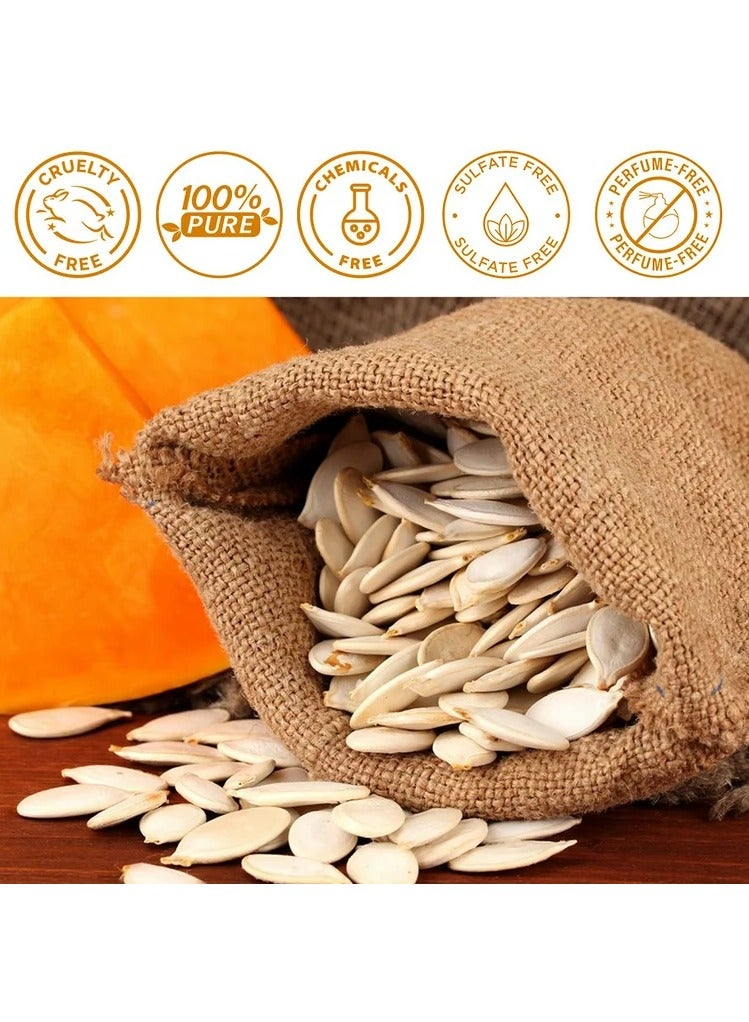 ALIVER 3 Pcs Pumpkin Seed Oil for Skin and Hair Growth Organic 100% Pure RAW Cold Pressed Pumpkin Seed Oil for Anti Aging Wrinkle Massage Oil Hair and Scalp Care Vitamin E Oil for Skin and Hair - Image 3