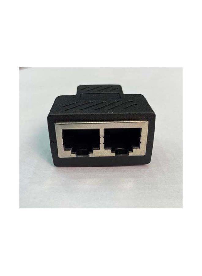 NIBEMINENT 1 to 2 Female Ports RJ45 Splitter Adapter Black  - Image 4
