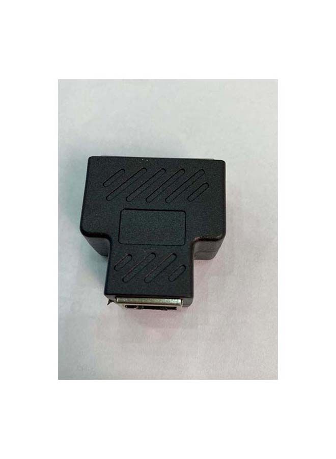 NIBEMINENT 1 to 2 Female Ports RJ45 Splitter Adapter Black  - Image 3