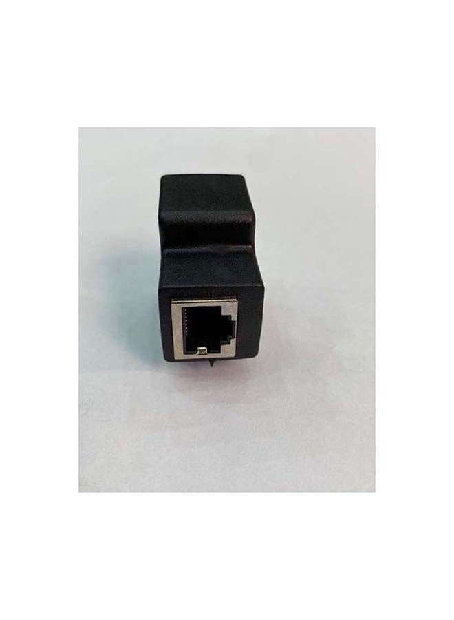 NIBEMINENT 1 to 2 Female Ports RJ45 Splitter Adapter Black  - Image 2