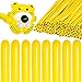 KAWKALSH 260 Yellow Long Balloons for Balloon Garland Thickening Skinny Latex Twisting Animals Modeling Christmas Birthday Wedding Party Festival Decorations 100pcs - Image 2
